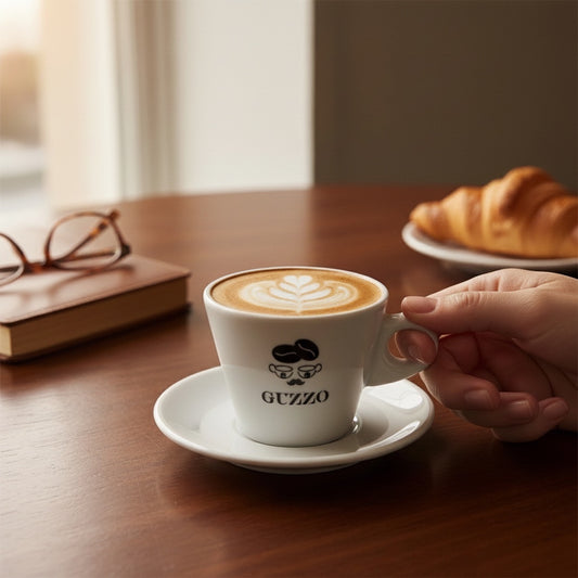 "Guzzo" Cappuccino-Tasse - weiss