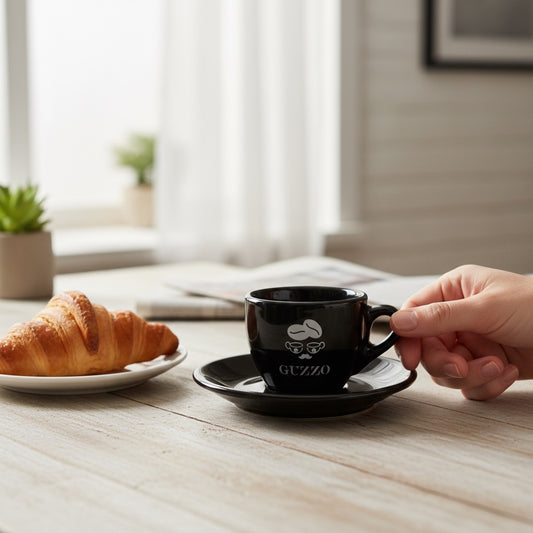 "Guzzo" Espresso-Tasse - schwarz