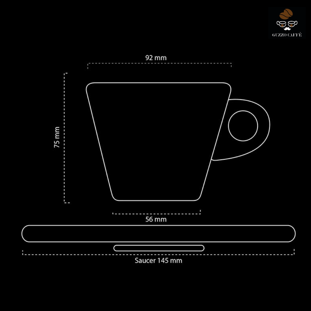 "Guzzo" Cappuccino-Tasse - weiss