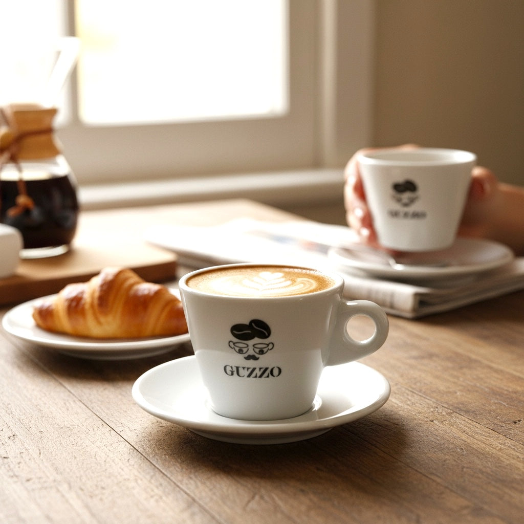 "Guzzo" Cappuccino-Tasse - weiss