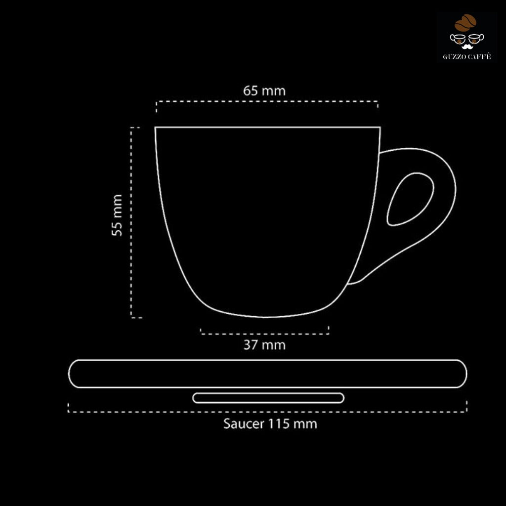 "Guzzo" Espresso-Tasse - schwarz