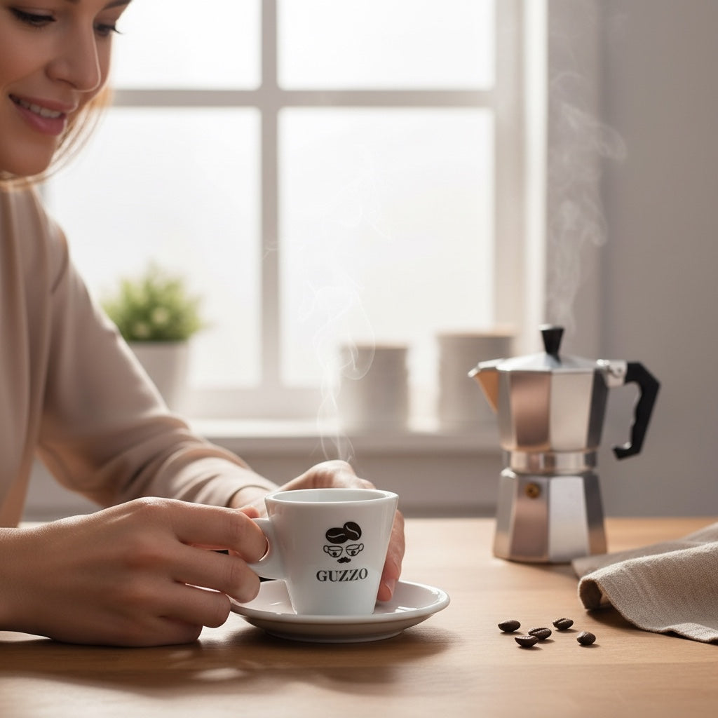 "Guzzo" Espresso-Tasse - weiss