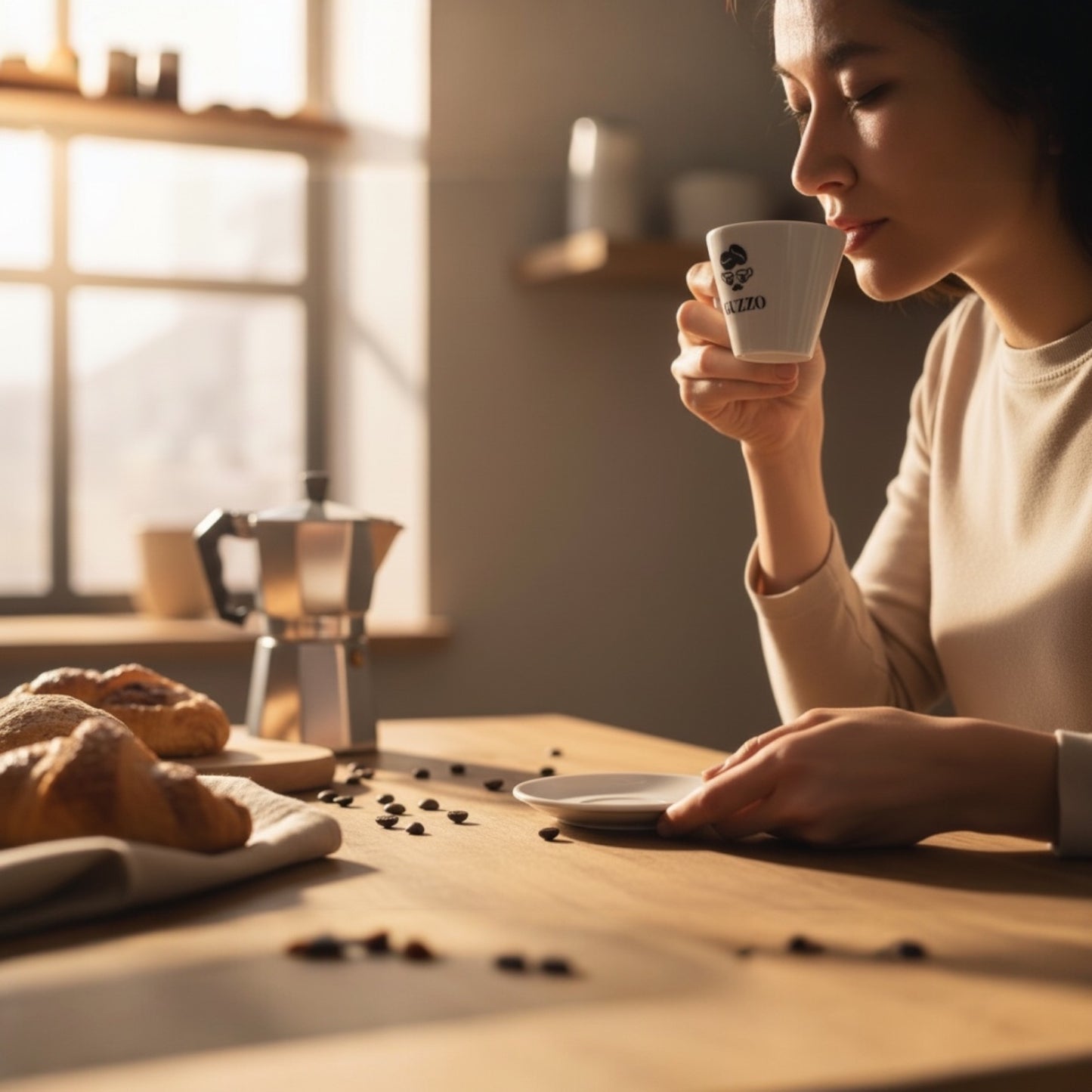 "Guzzo" Espresso-Tasse - weiss